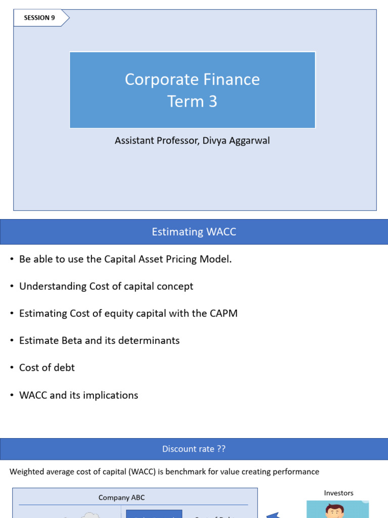 Estimating WACC in Corporate Finance | PDF | Bonds (Finance) | Cost Of ...
