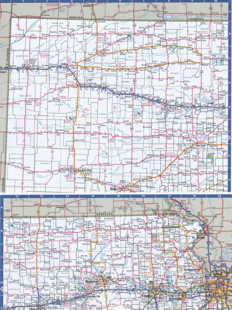 Kansas Road Map | PDF