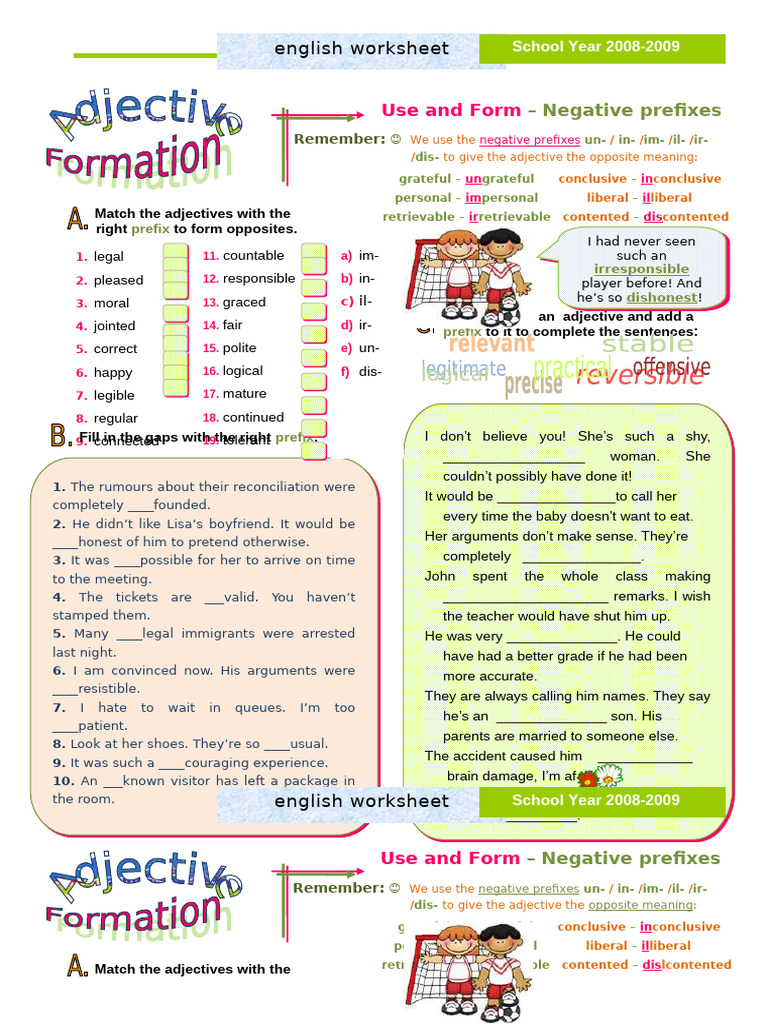 Adjective Word Formation 3 | PDF