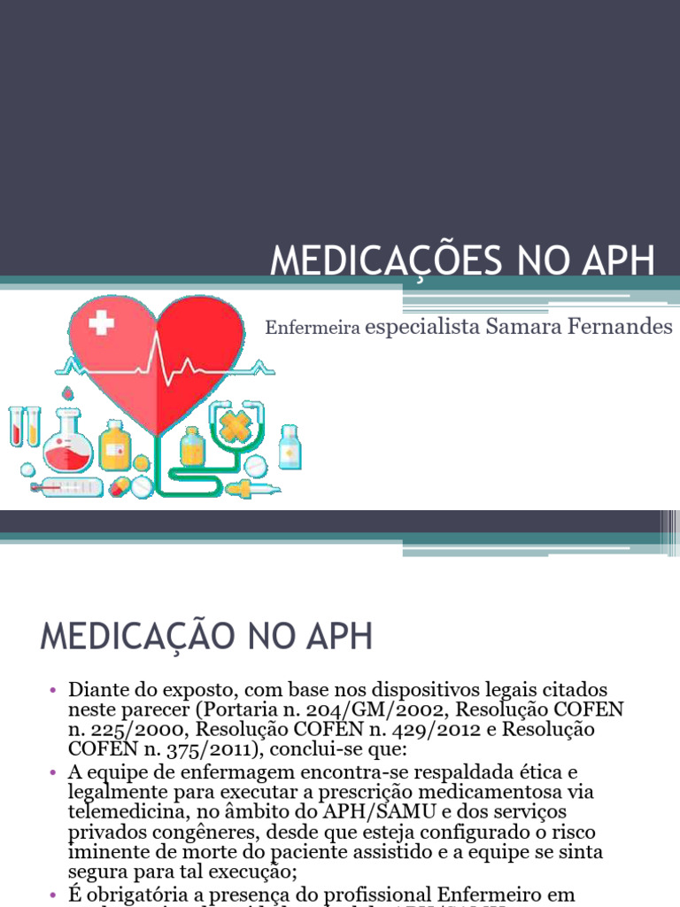 Medicamentos e Enfermagem no APH | PDF