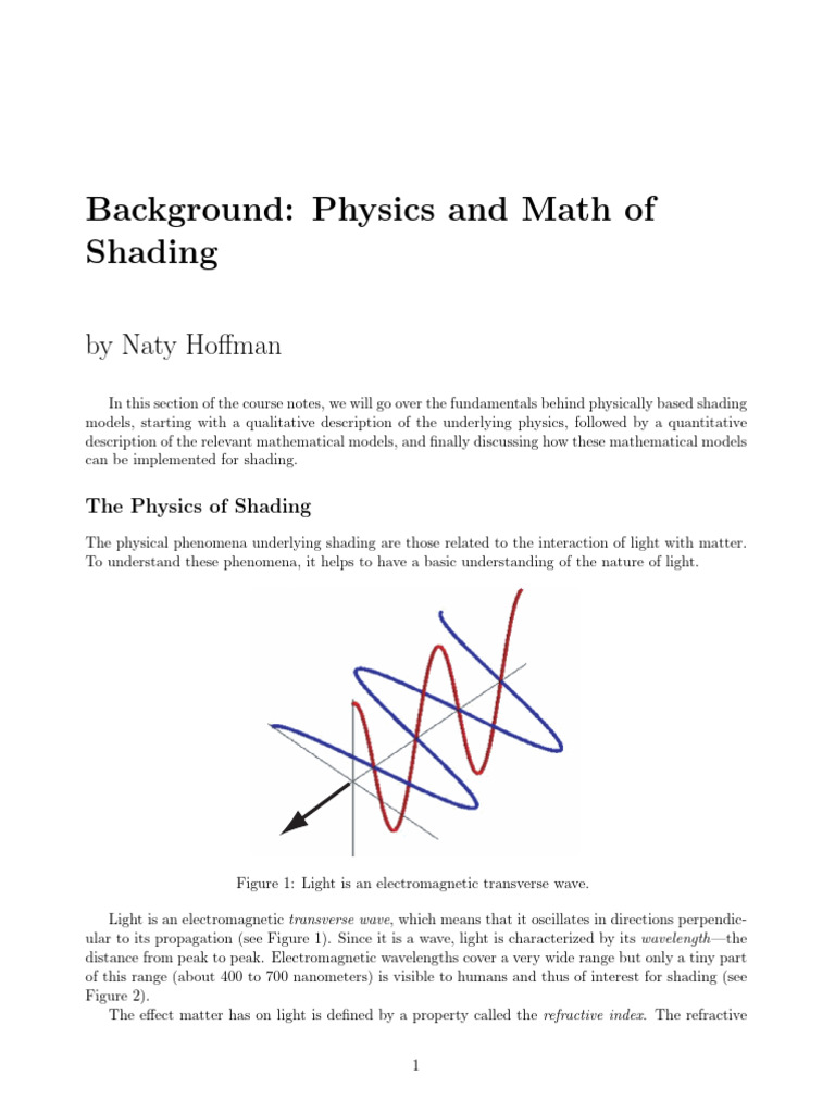 Physics and Math of Shading Explained | PDF | Refractive Index | Scattering
