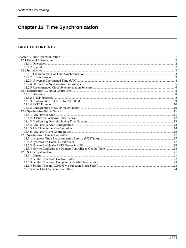 800xA Time Synchronization Guide | PDF | Windows Registry | Computer ...
