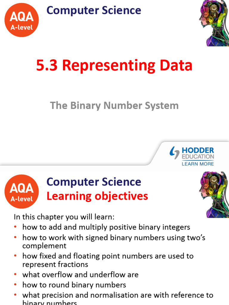5.3 Representing Data - The Binary Number System | PDF | Multiplication