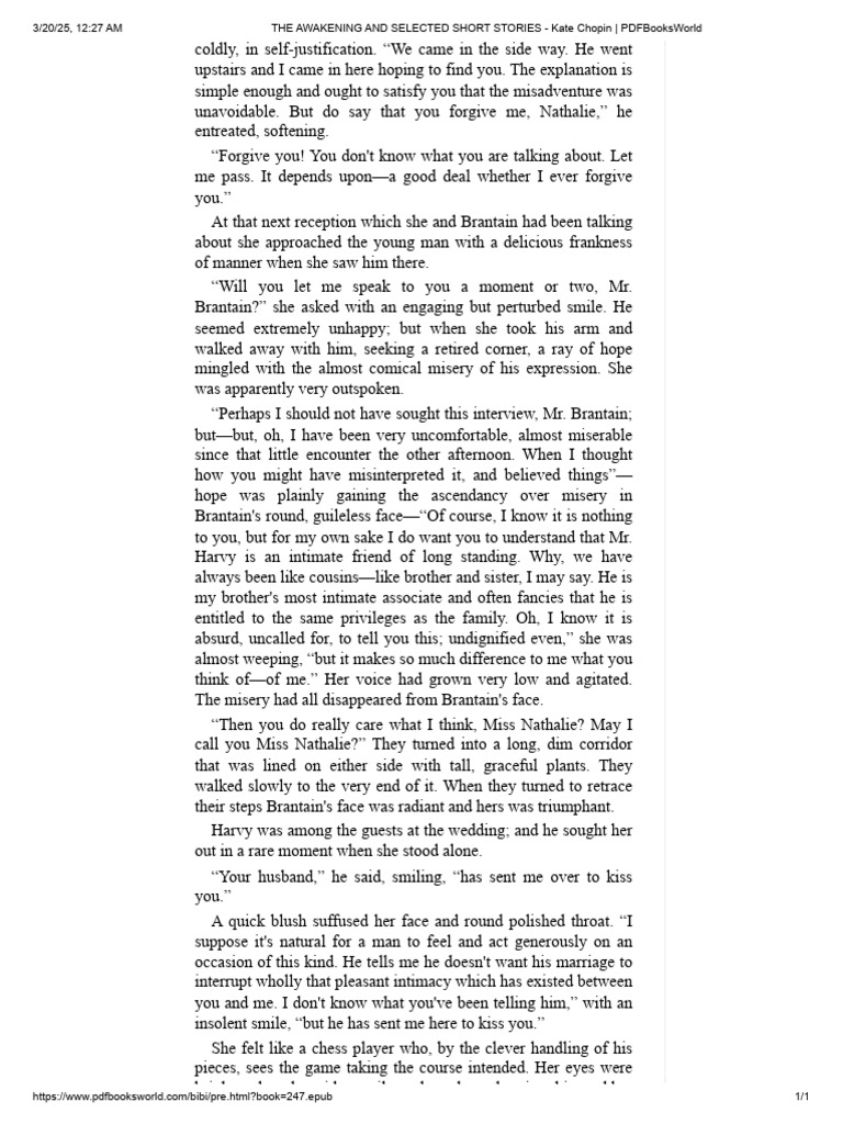 THE AWAKENING AND SELECTED SHORT STORIES - Kate Chopin - PDFBooksWorld ...