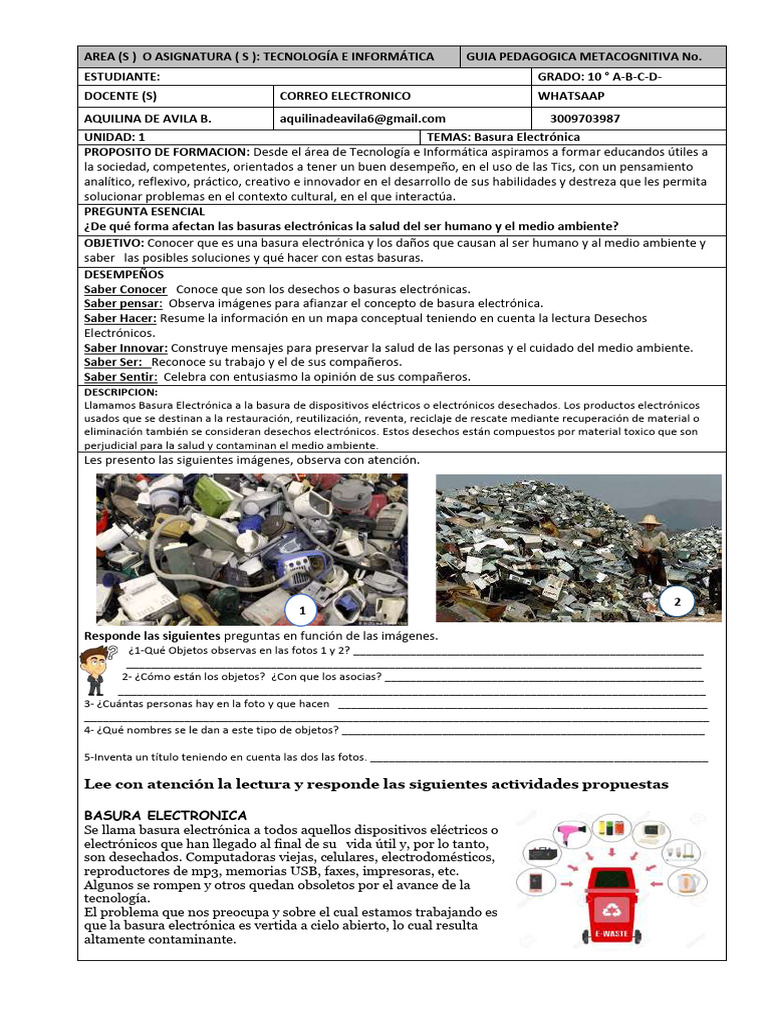 Impacto de la Basura Electrónica | PDF | Residuos electrónicos | Residuos
