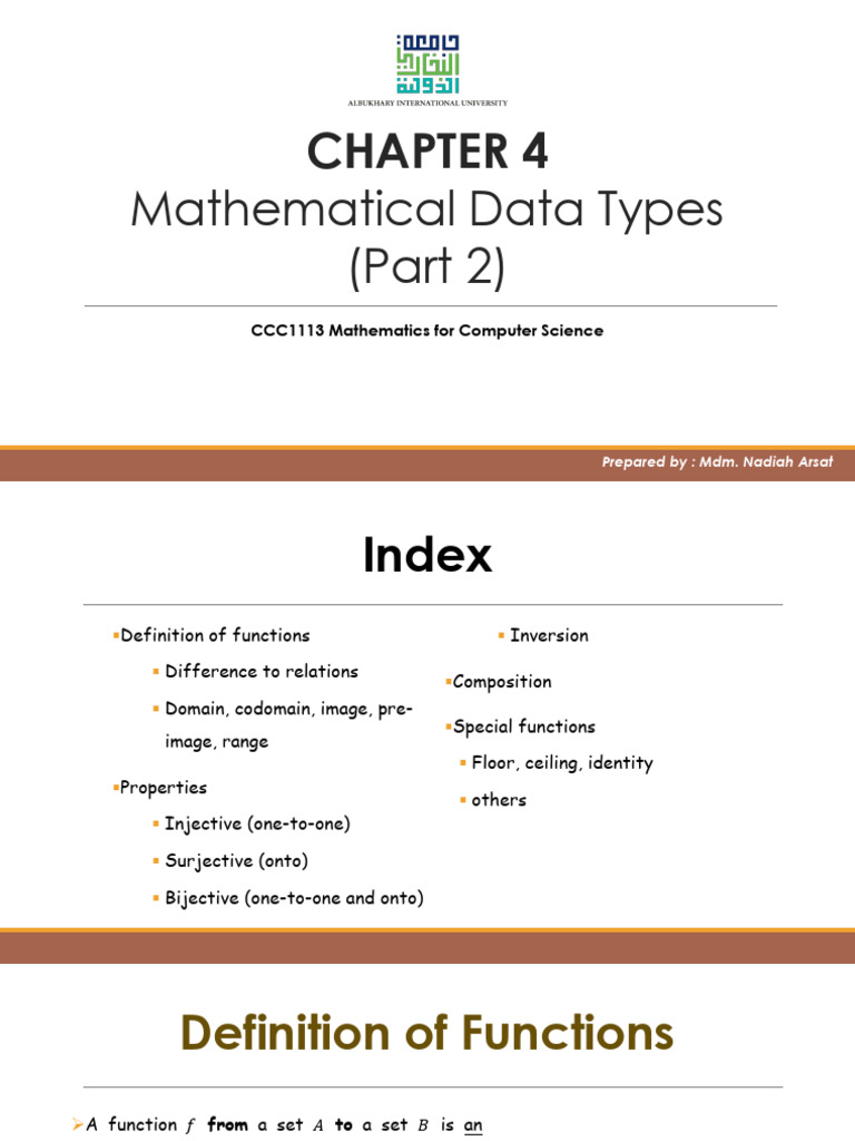 Wk6 Chapter 4 Mathematical Data Types (Part 2_Function) (1) | PDF ...