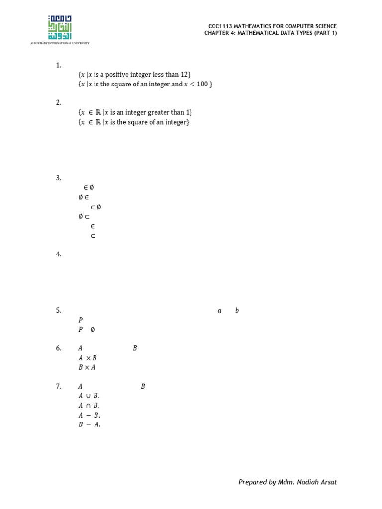 Wk5 Chapter 4 Mathematical Data Types Part 1 Question | PDF | Applied ...