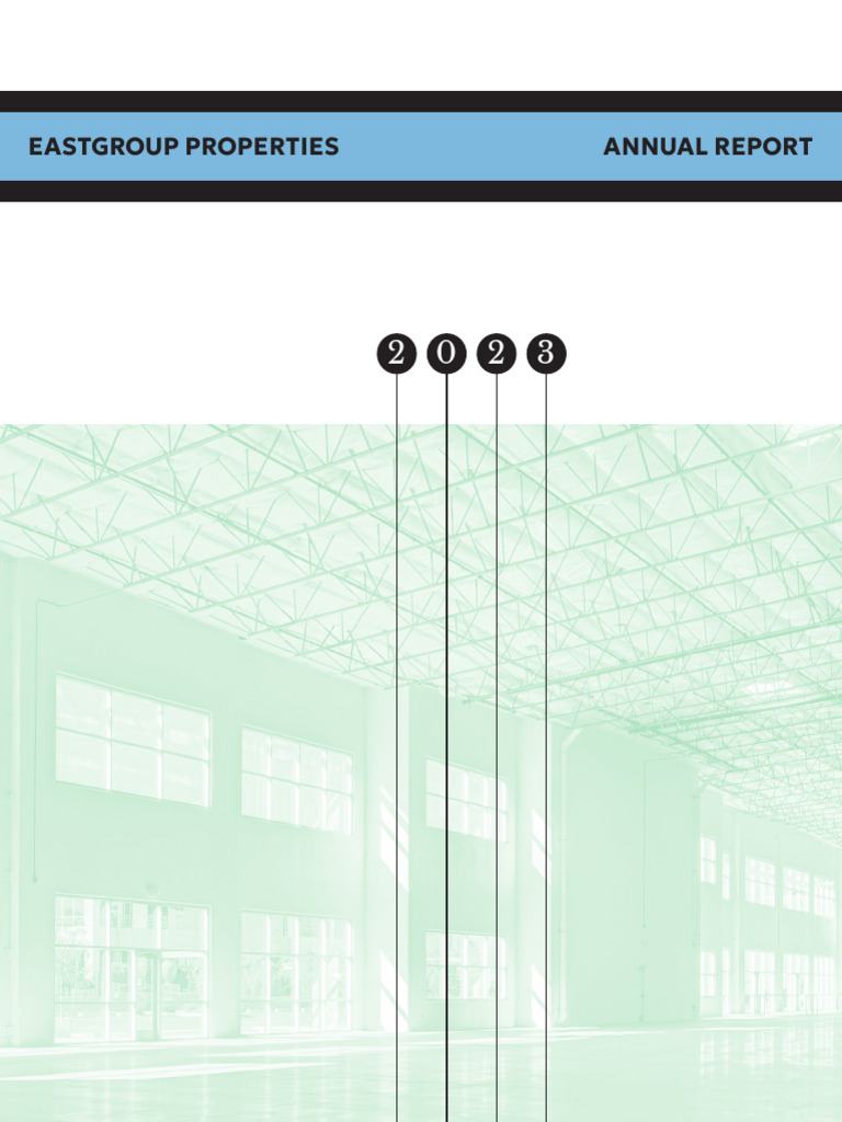 EastGroup Properties 2023 Annual Report | PDF | Securities (Finance) | Debt