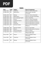 Edexcel A-Level Exam Timetable 2025 | PDF