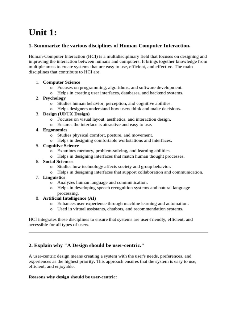 Disciplines of Human-Computer Interaction | PDF | Human–Computer ...