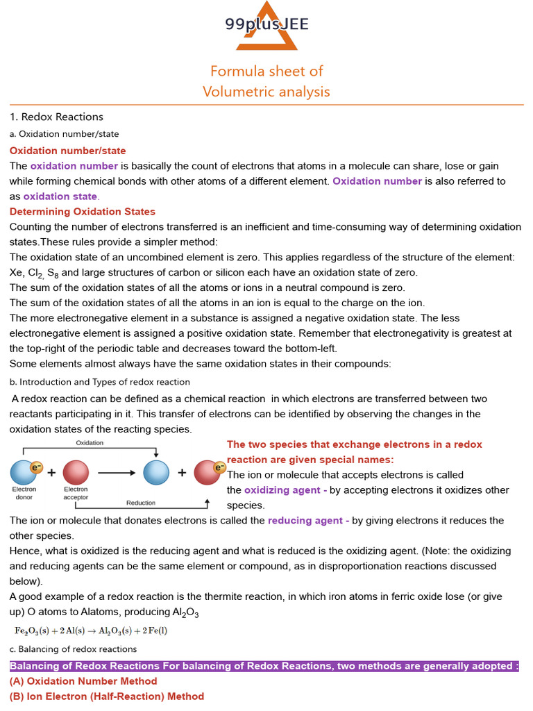 Volumetric Analysis Acadza | PDF | Redox | Titration