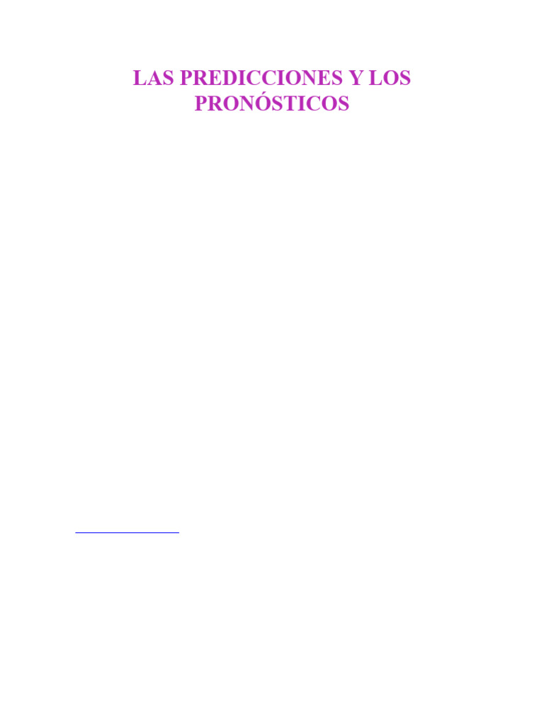 Las Predicciones | PDF