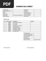 Medical Billing Summary Format | PDF