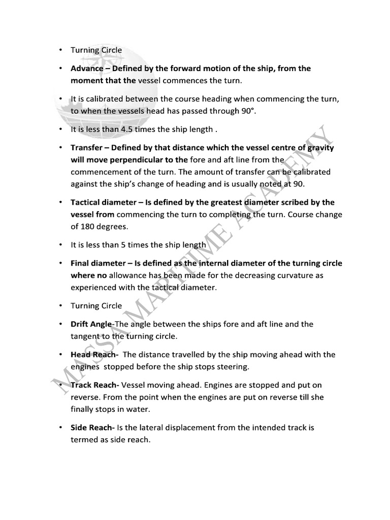 8B Turning Circle Notes (BC) | PDF