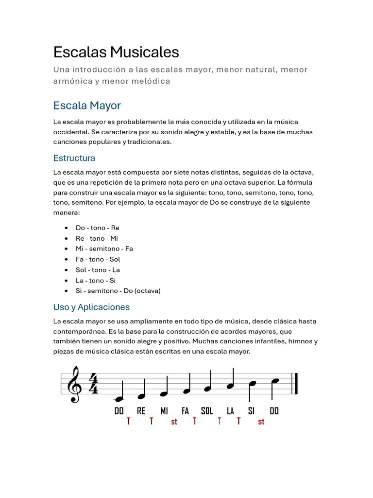 Escalas | PDF | Escala (música) | Escala menor
