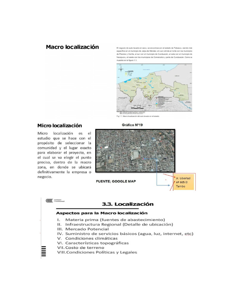 Análisis de Macro y Micro Localización | PDF
