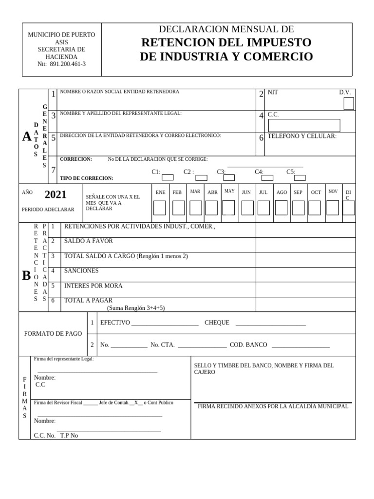 Declaración Mensual de Retenciones | PDF