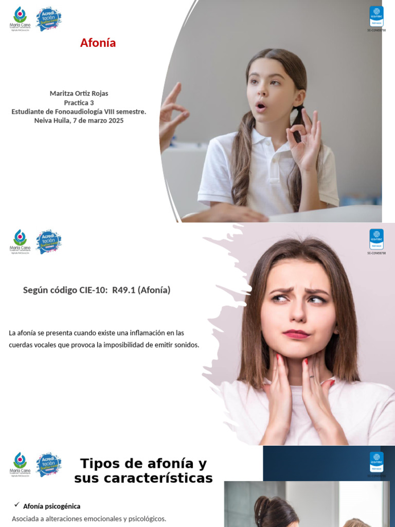 Afonía: Tipos, causas y tratamiento | PDF | Enfermedades y trastornos ...