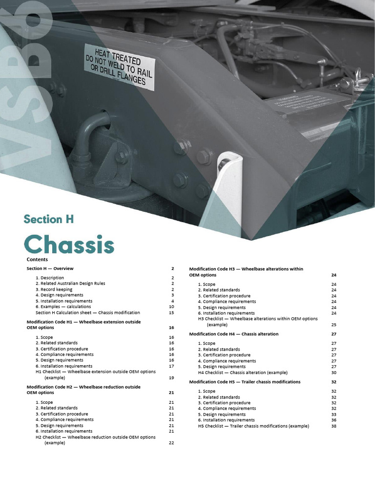 Chassis Modification Guidelines VSB6 | PDF | Trailer (Vehicle) | Screw