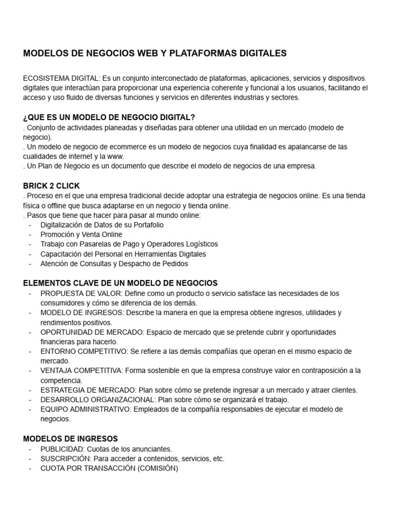 Unidad 2 PNW | PDF | Modelo de negocio | Marketing