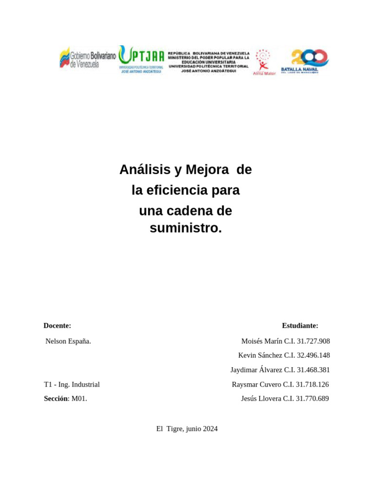 Optimización de la Cadena de Suministro | PDF
