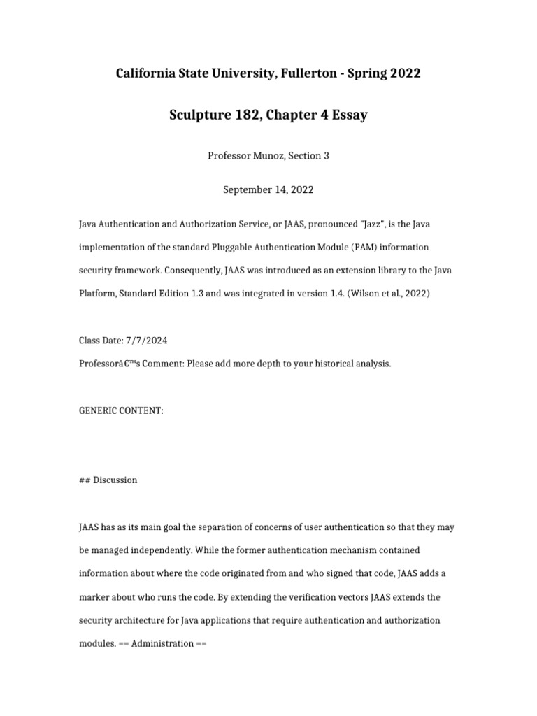 Sculpture 182 Chapter 4 Essay | PDF | Secure Communication | Computer ...