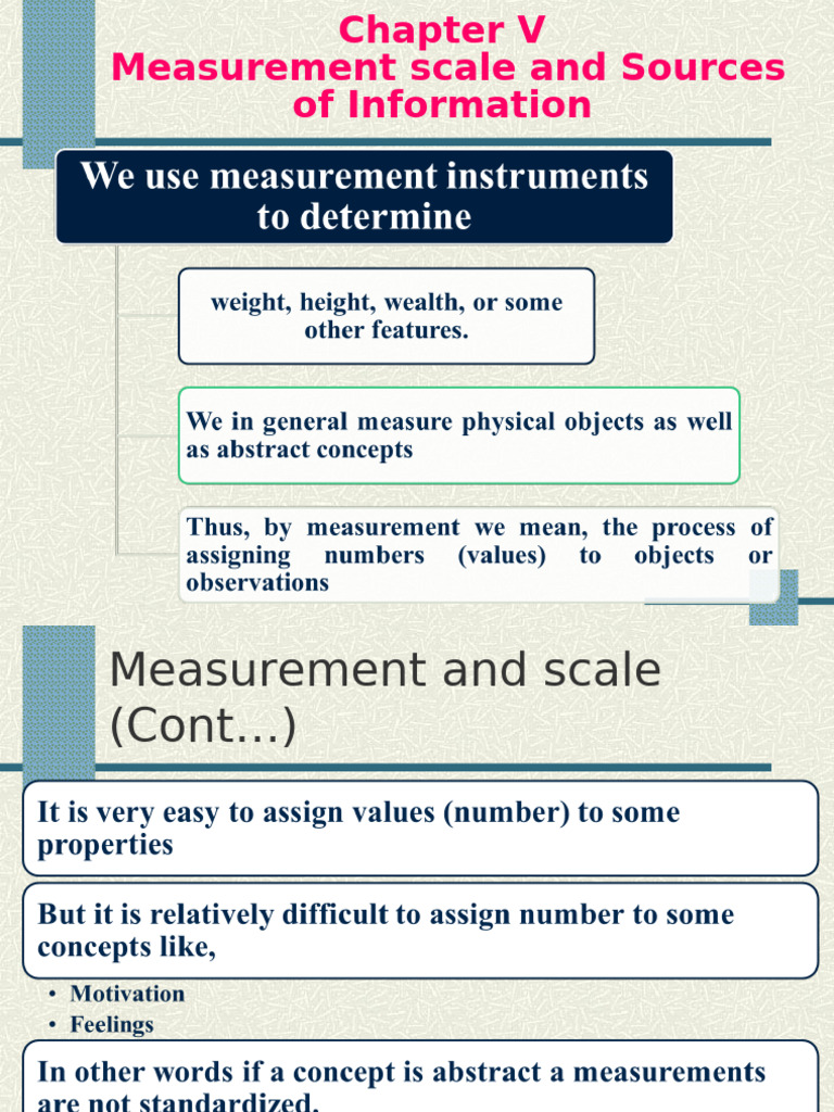 Measurement Scales & Data Sources Guide | PDF | Scientific Method ...
