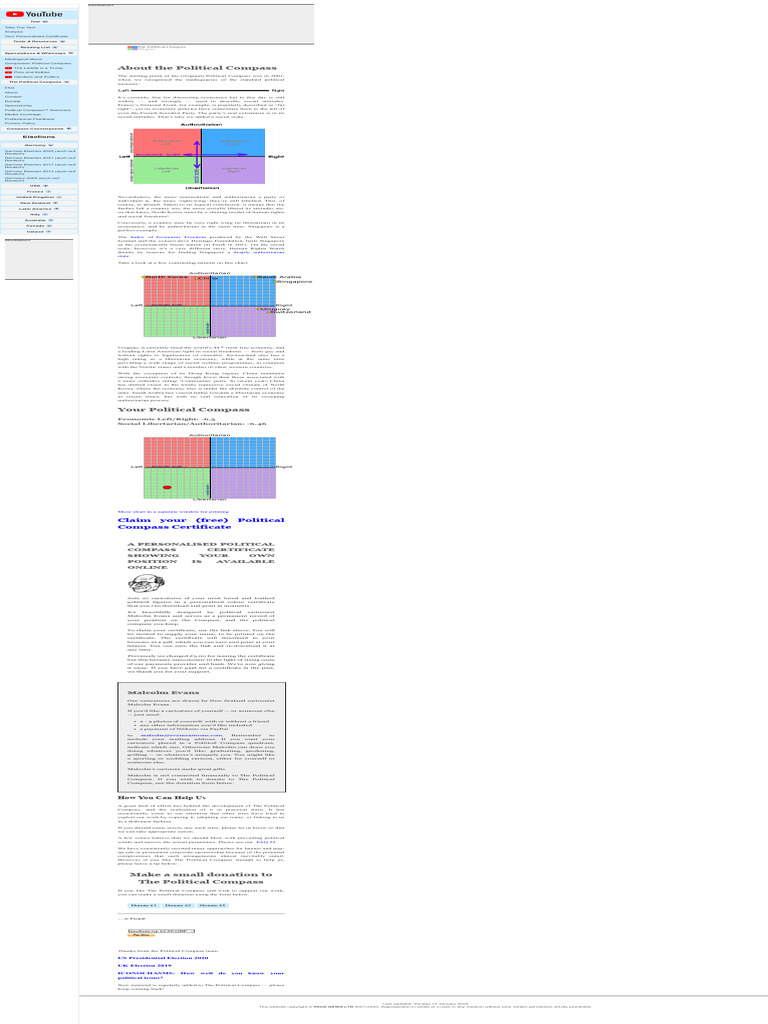 The Political Compass | PDF | Authoritarianism | Political Spectrum