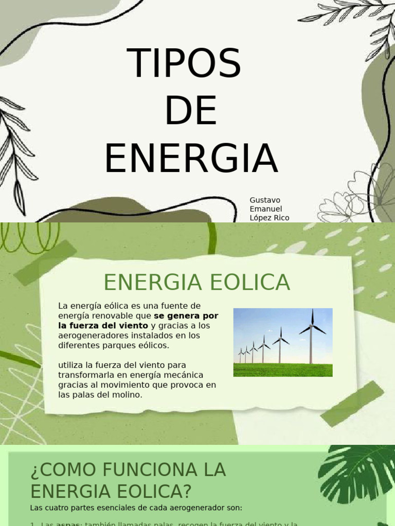 Tipos de Energía Renovable y Su Funcionamiento | PDF | Energía ...