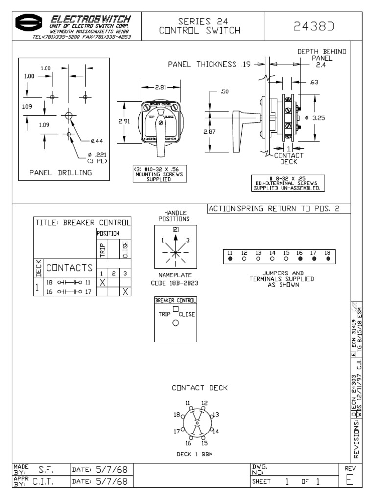 52CS Tie Breaker Switch | PDF