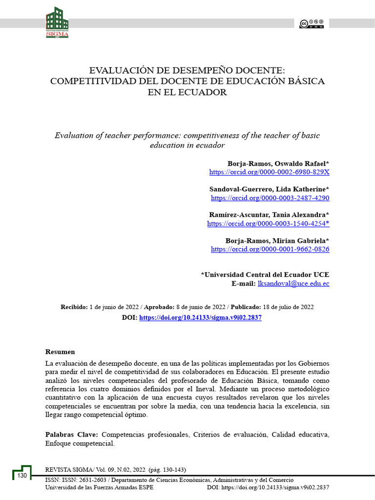 Evaluación del Desempeño Docente en Ecuador | PDF | Plan de estudios ...