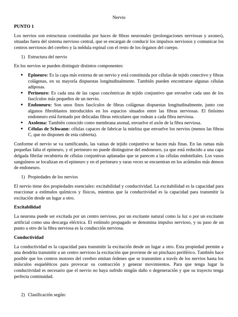 Nervio (Exposicion) | PDF | Nervio | Sistema nervioso