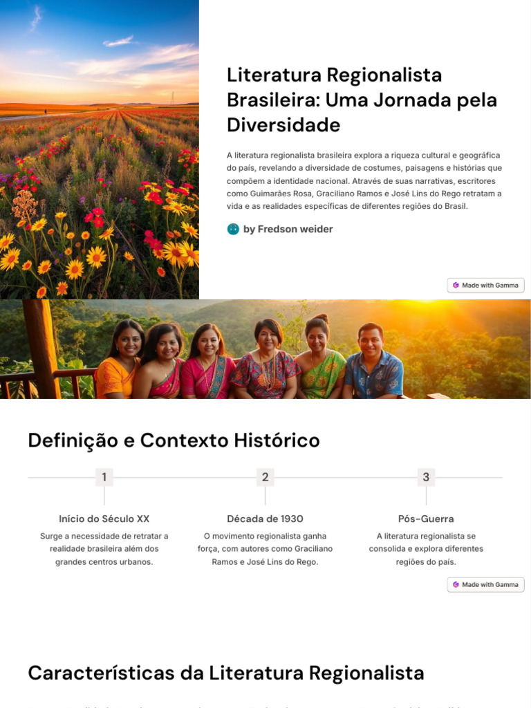 Literatura Regionalista Brasileira Uma Jornada Pela Diversidade | PDF ...
