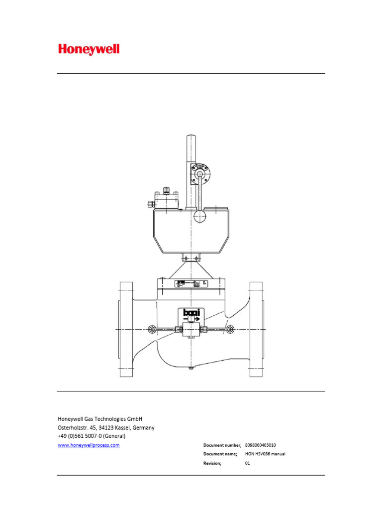 HON HSV086 Manual Rev 01 Incl. Safety Manual | PDF | Mechanical Engineering