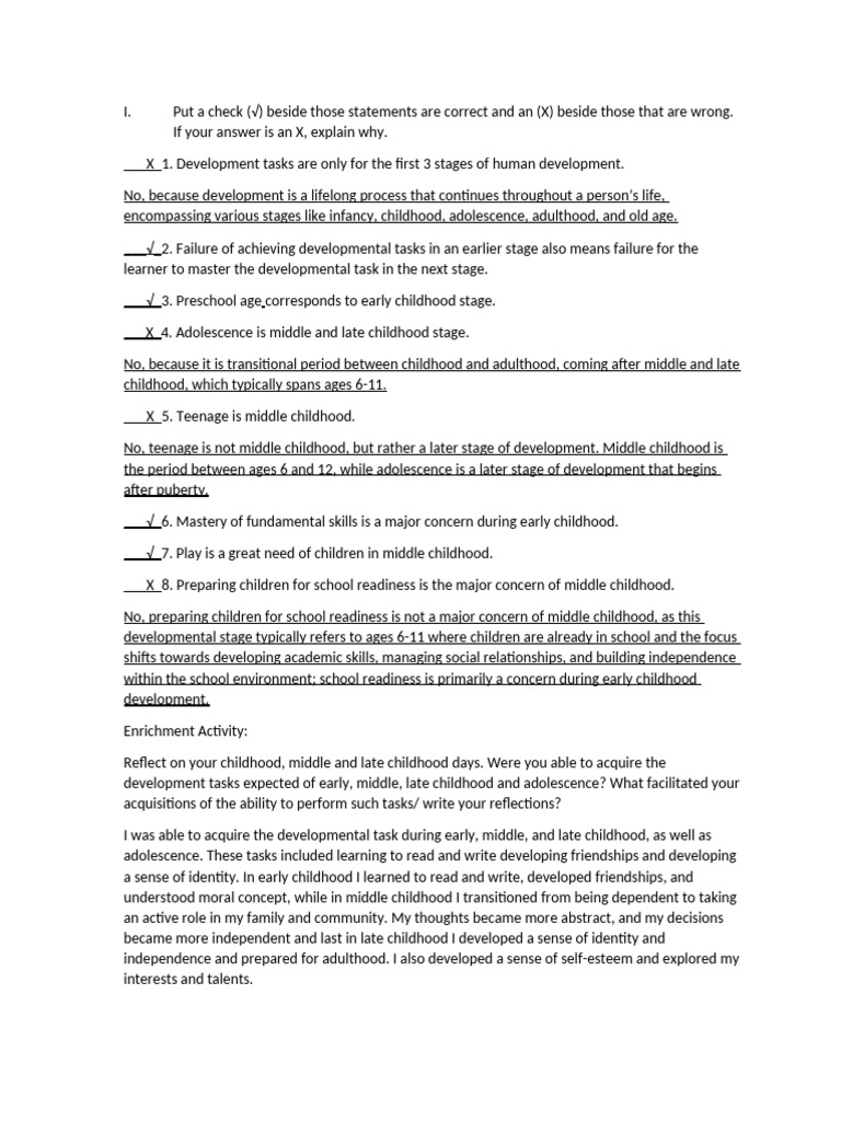 Developmental Stages of Childhood | PDF | Developmental Psychology ...