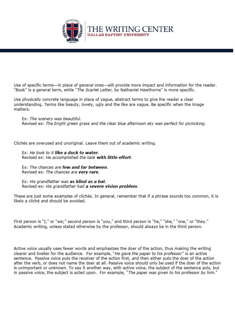 Characteristics of Formal Academic Writing | PDF | Subject (Grammar ...