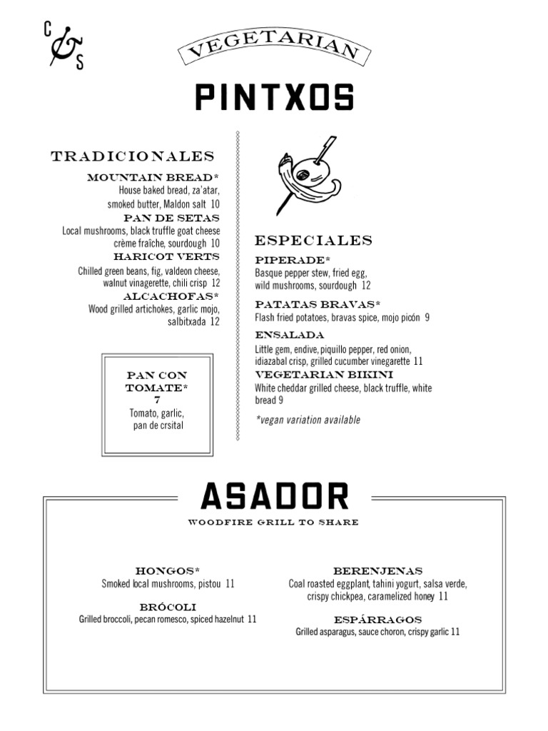 Cooks & Soldiers Menu Highlights | PDF