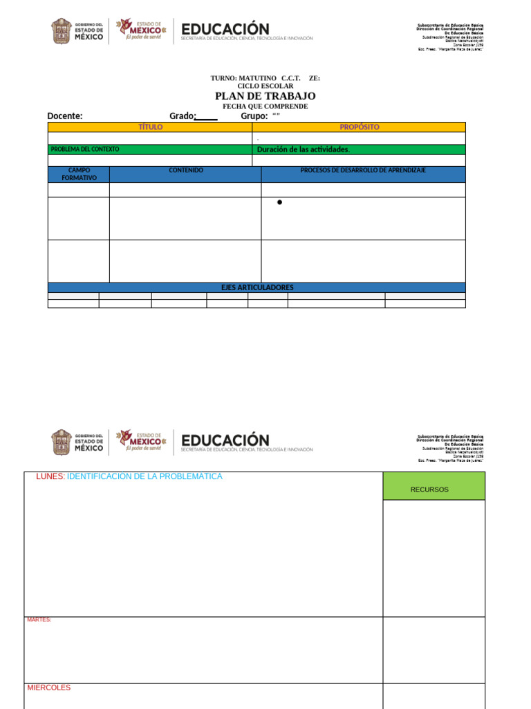 Formato de Planeación.. | PDF | Aprendizaje | Cognición