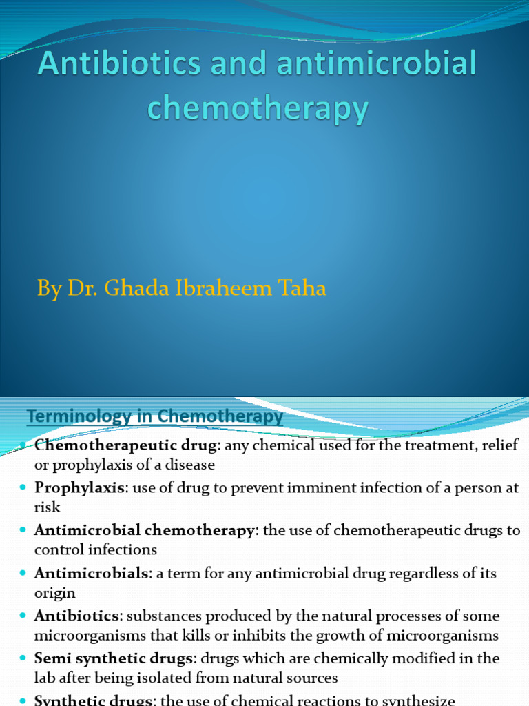 Antimicrobial Chemotherapy Lecture | PDF | Penicillin | Antimicrobial