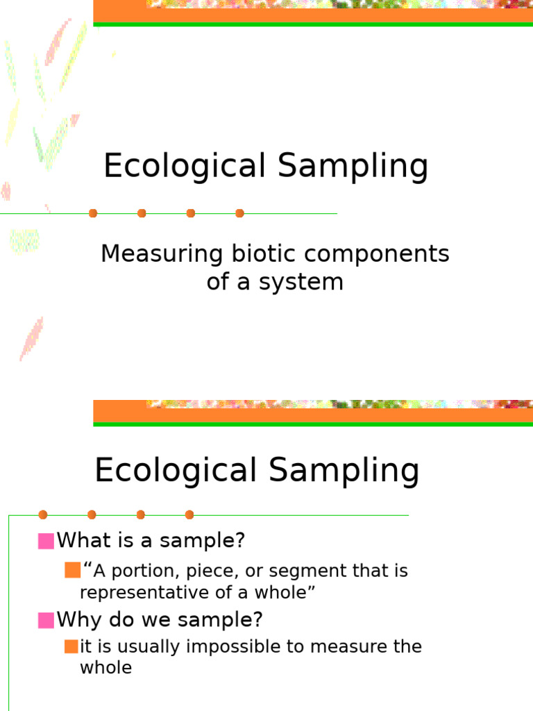 Ecological Sampling-2 | PDF | Sampling (Statistics) | Nature