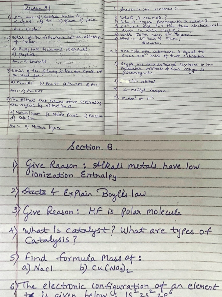 Class 11th Chemistry Notes | PDF | Hydrocarbons | Organic Compounds