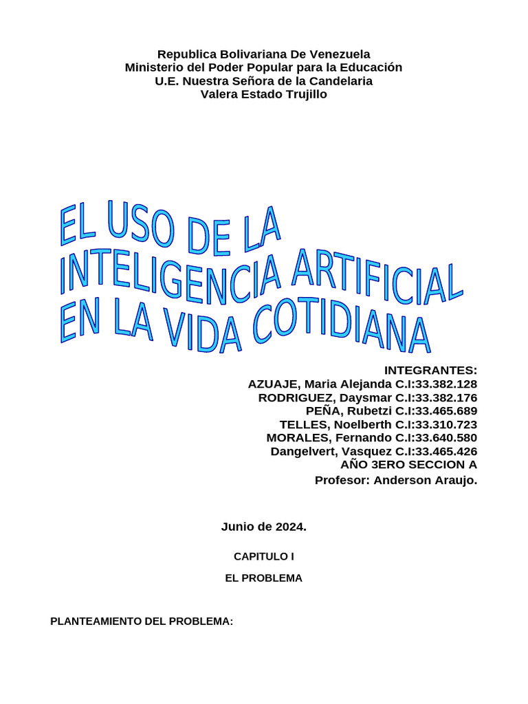 Uso Cotidiano de la Inteligencia Artificial | PDF | Inteligencia ...