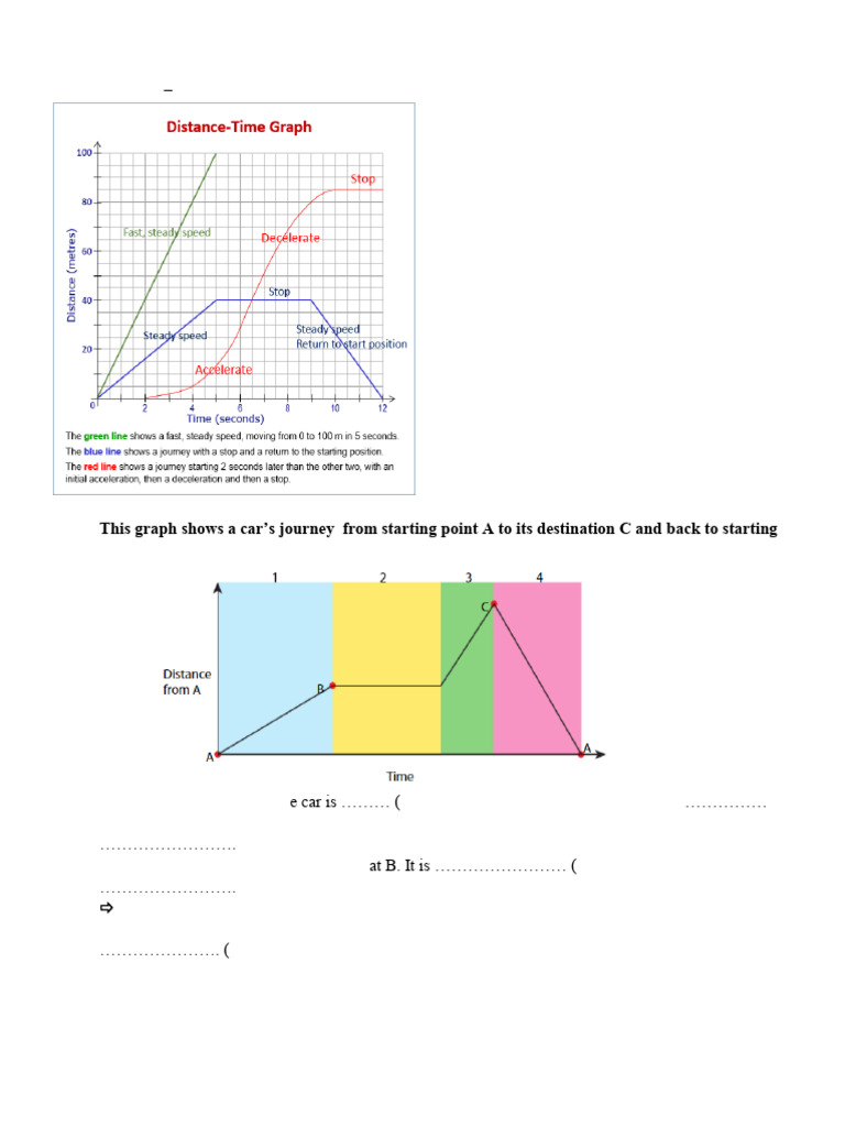 Understanding Distance-Time Graphs and Forces | PDF | Gases | Pressure