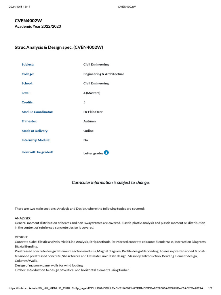D.1 Structural Analysis, Design and Specification | PDF | Beam ...