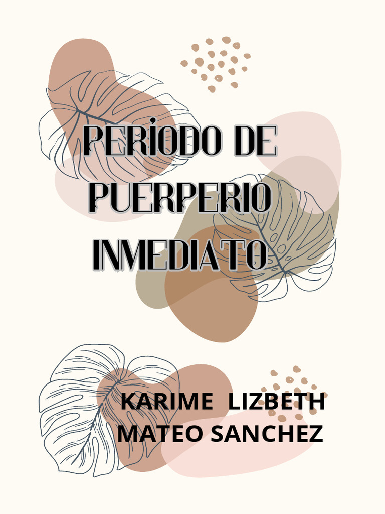 Puerperio Inmediato: Guía Esencial | PDF