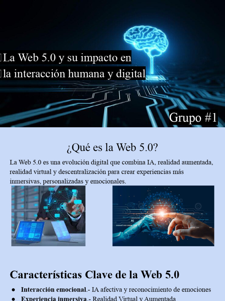 Conectividad y características de la Web 5.0 | PDF | Internet de las ...