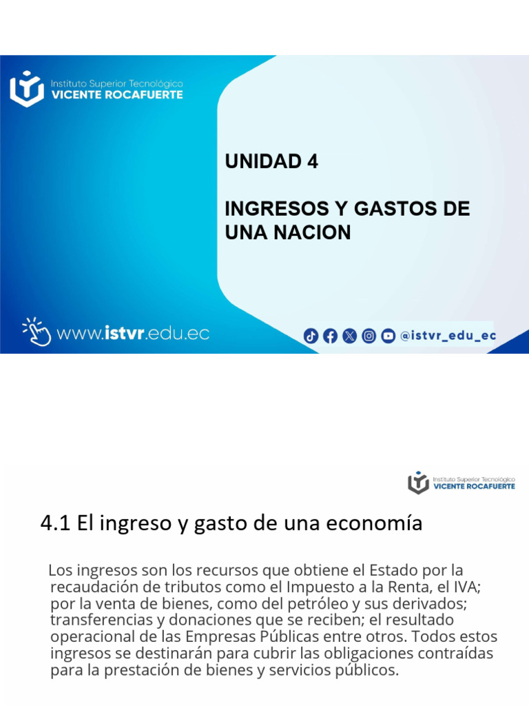 Ingresos y Gastos de Una Nacion | PDF | Inversiones | Presupuesto