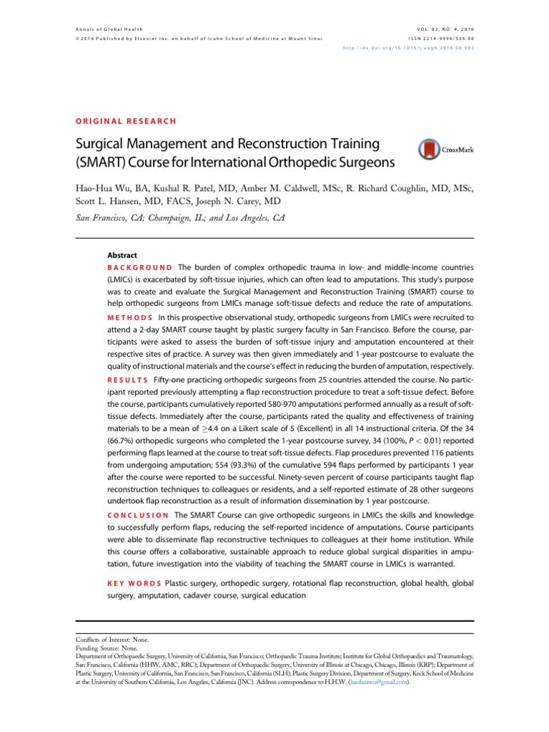 Surgical Management and Reconstruction Training SM | PDF | Surgery ...