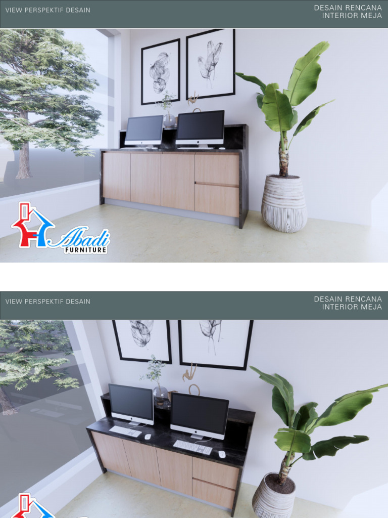 Desain Interior Meja dan Layout Rencana | PDF
