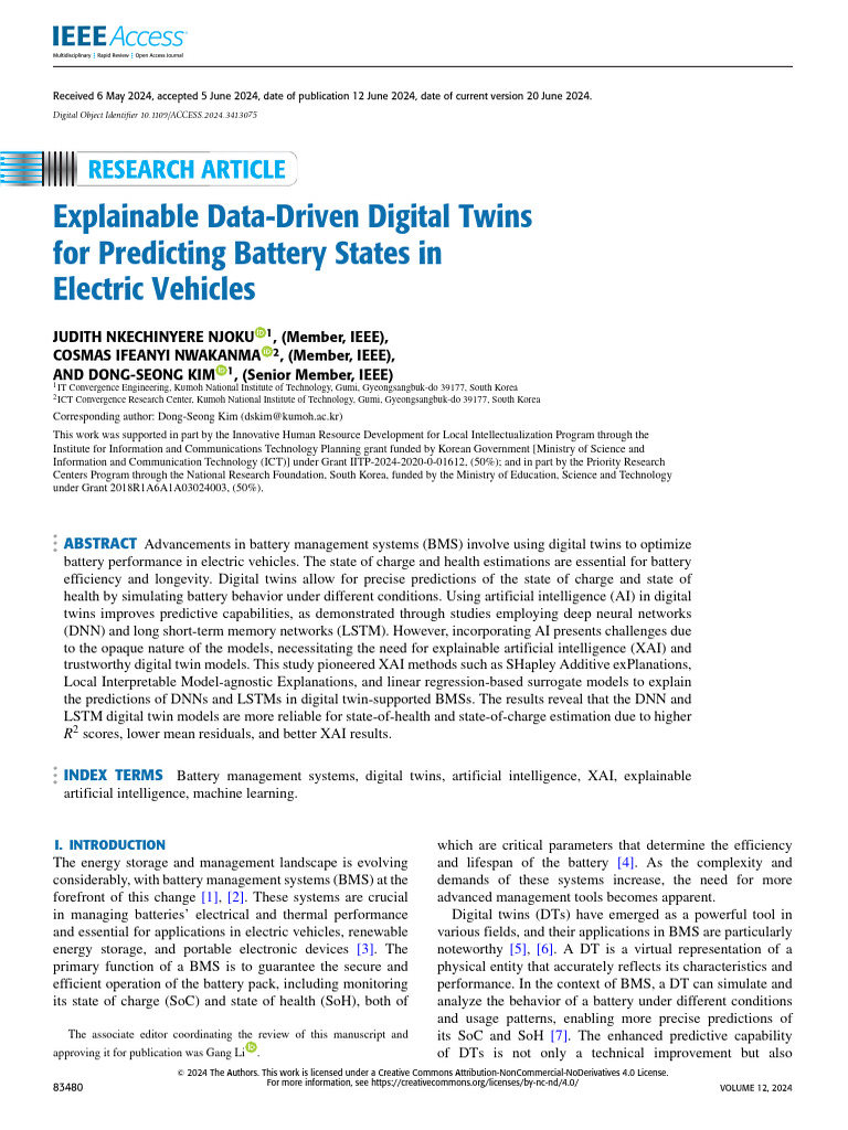 Explainable Digital Twins for EV Battery Prediction | PDF | Deep ...
